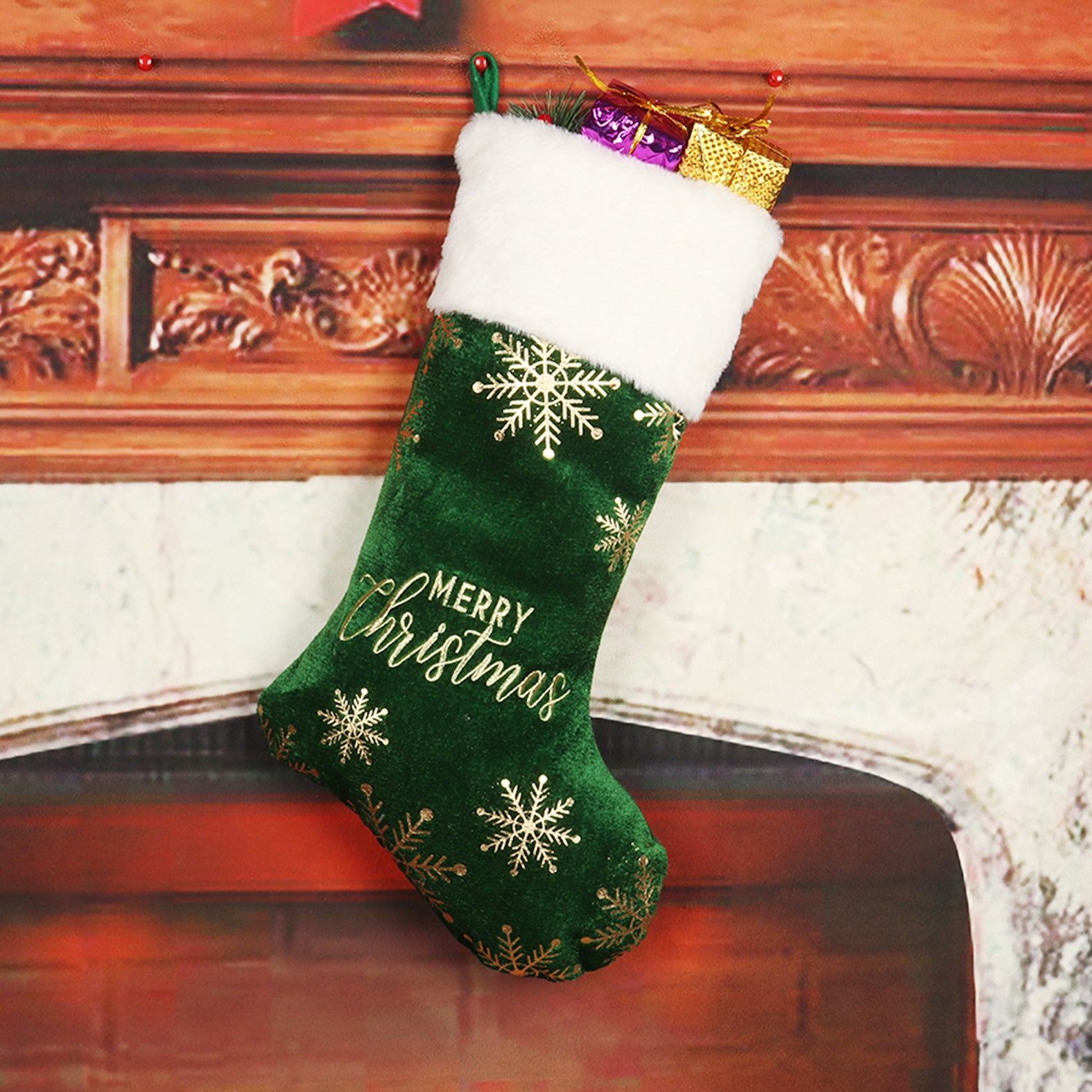 Embroidered Bronzing Christmas Candy Socks Additional Image 3