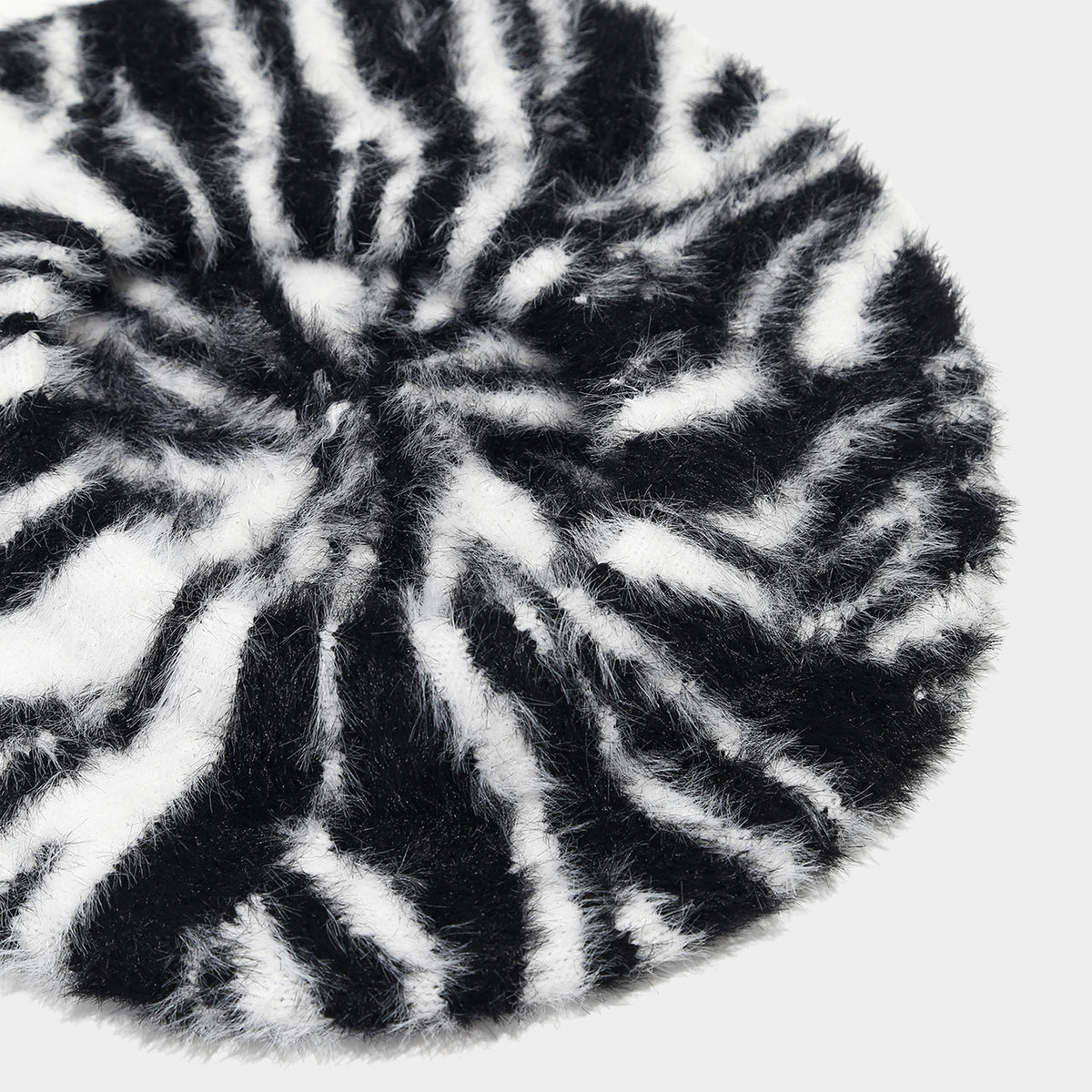 Zebra Print Beret: Wild & Chic Street Style Hat Additional Image 3
