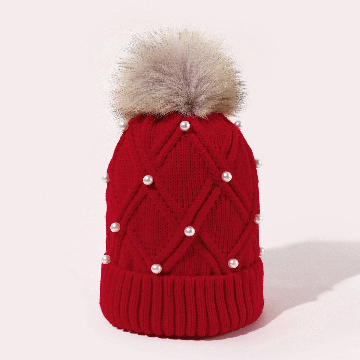 Pearl Knit Beanie: Cozy Korean Style Warmth Additional Image 3