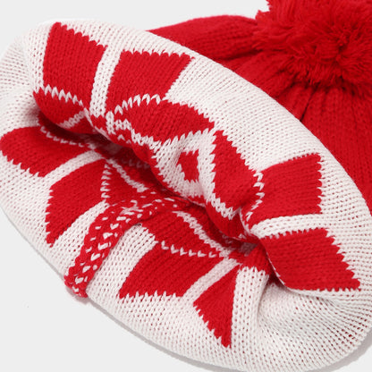 Cozy Snowflake Knit Hat, Scarf & Glove Set Additional Image 3