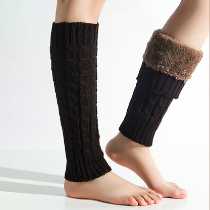 Cozy Wool Blend Leg Warmers - Korean Twist Knit Additional Image 3