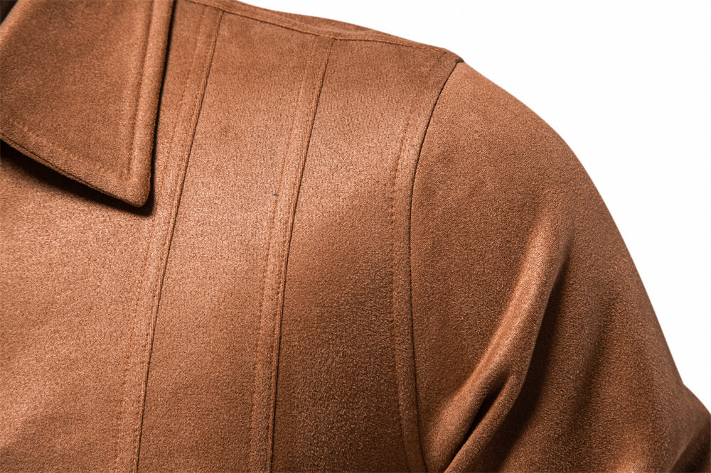 Men's Suede Lapel Jacket | Premium Outdoor Style Additional Image 3