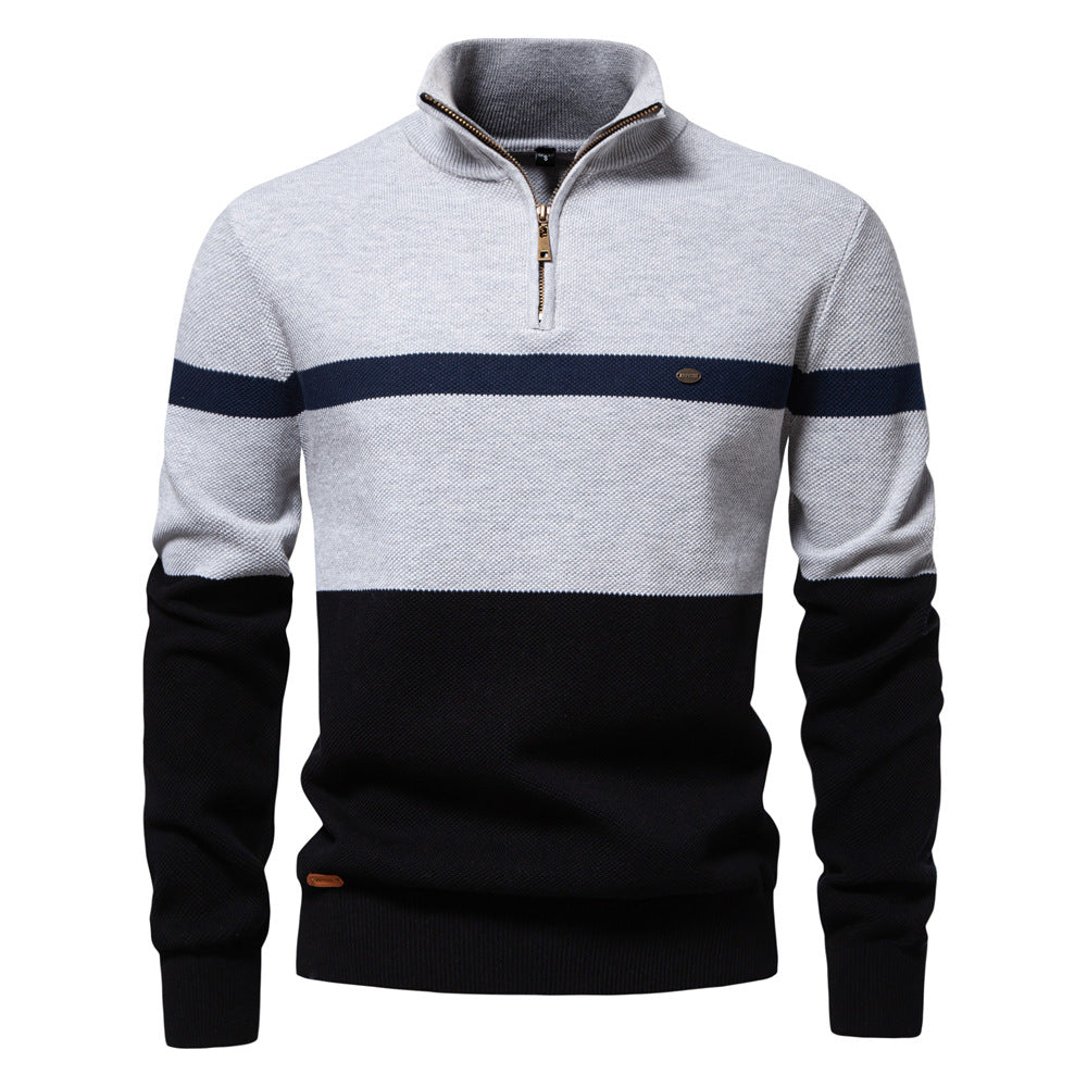 Men's Colorblock Half-Zip Sweater - Autumn Essential Additional Image 3