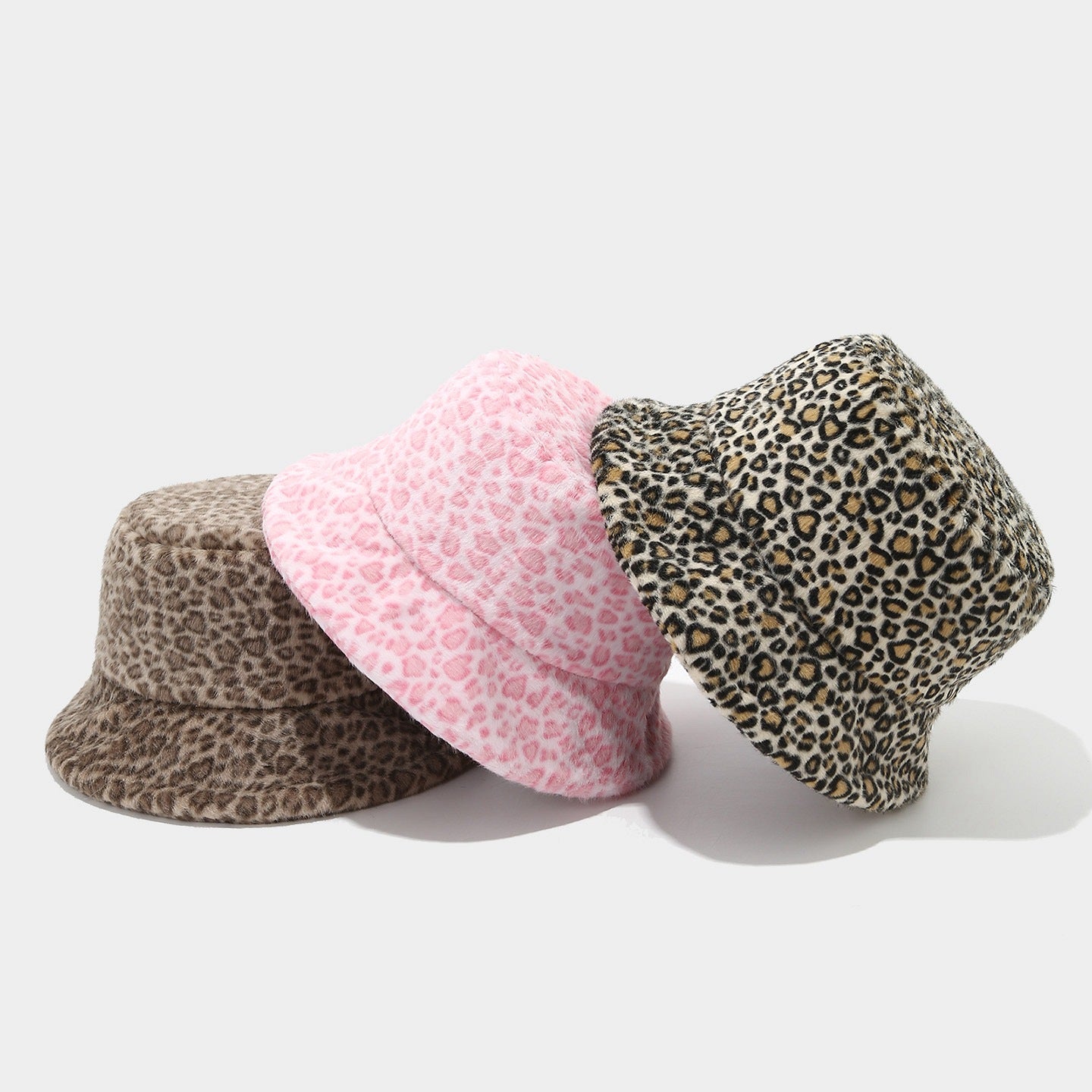 Leopard Plush Fisherman Hat - Cozy Winter Street Style Additional Image 3