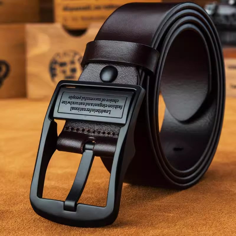 Retro Pin Buckle Belt for Men | Business & Casual Leather Additional Image 3