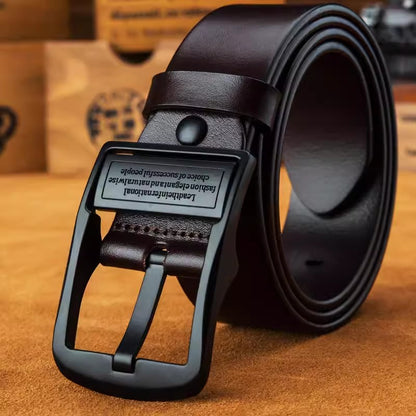 Retro Pin Buckle Belt for Men | Business & Casual Leather Additional Image 3