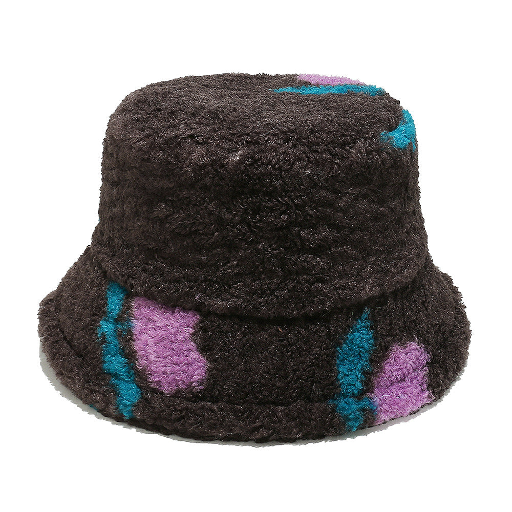 Cozy Floral Fleece Bucket Hat - Winter Warmth Additional Image 3