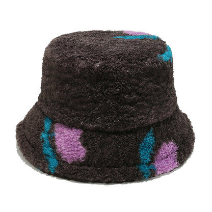 Cozy Floral Fleece Bucket Hat - Winter Warmth Additional Image 3
