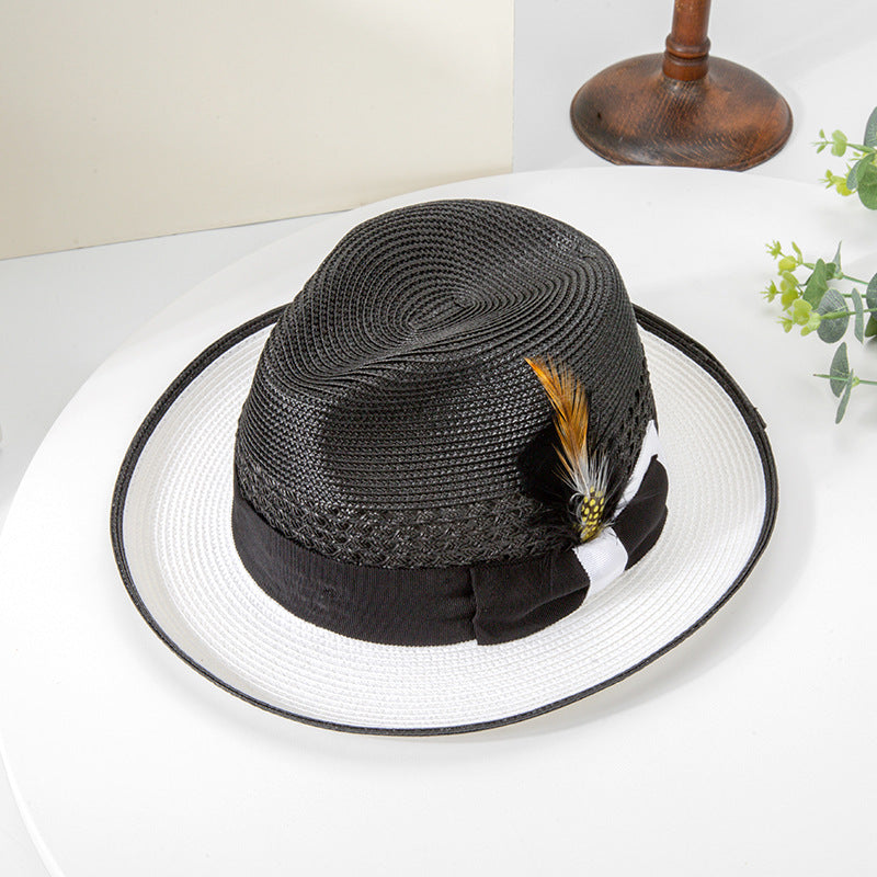 Stylish Summer Sun Hat with Feather Decoration Additional Image 3