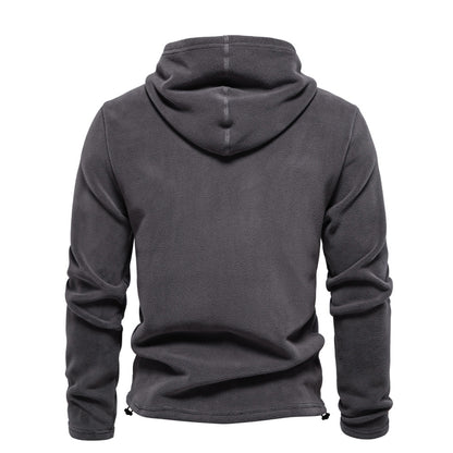 Men's Polar Fleece Hoodie: Ultimate Winter Warmth Additional Image 3