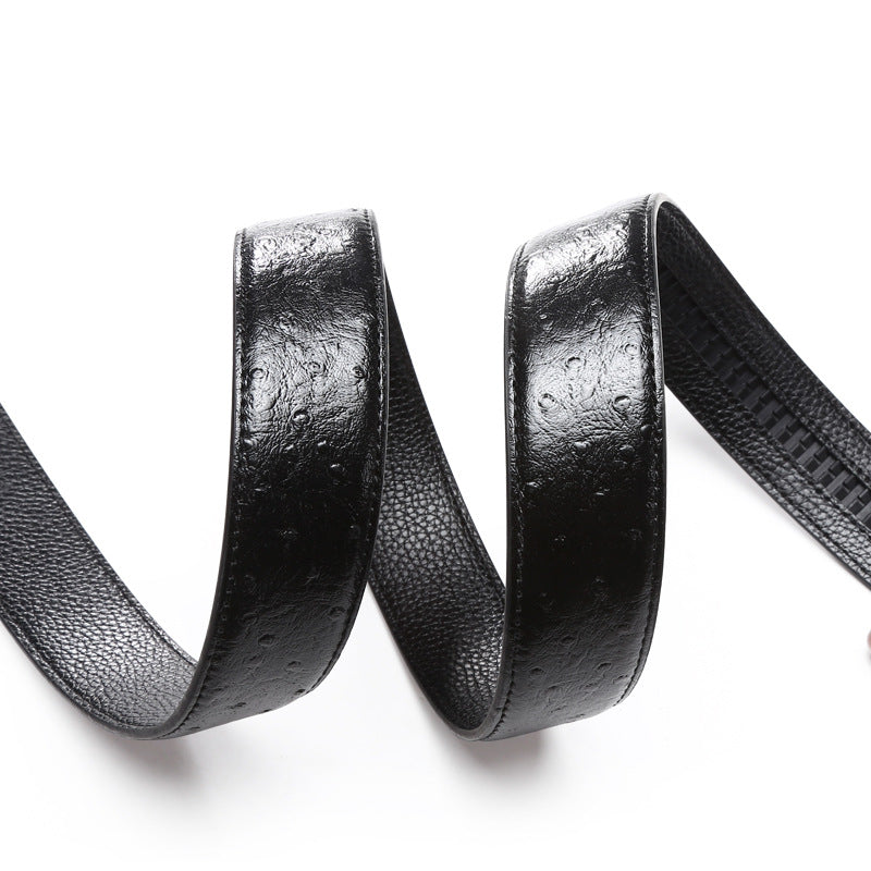 Men's Leather Belt: Sports Car Buckle, Business Casual Additional Image 3