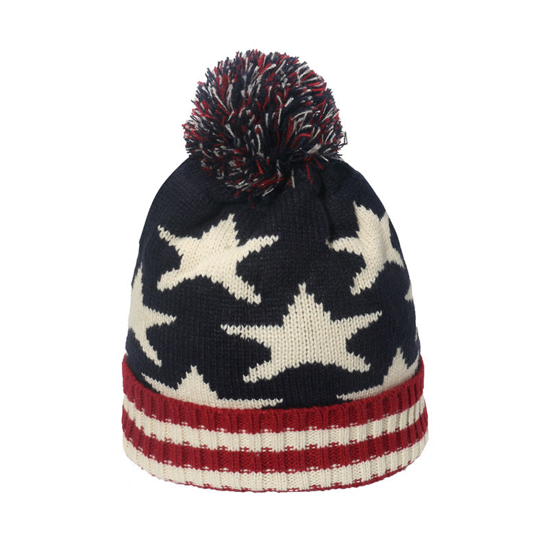 USA/UK Flag Knit Beanie - Cozy Wool Blend Hat Additional Image 3