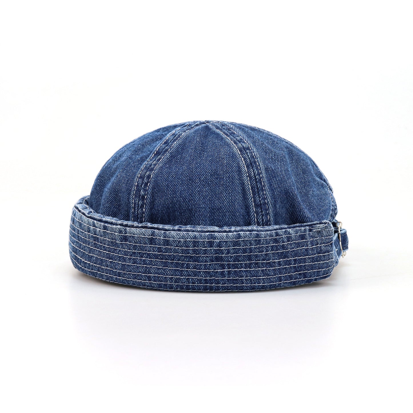 Washed Denim Sailor Hat - Retro Streetwear Style Additional Image 3