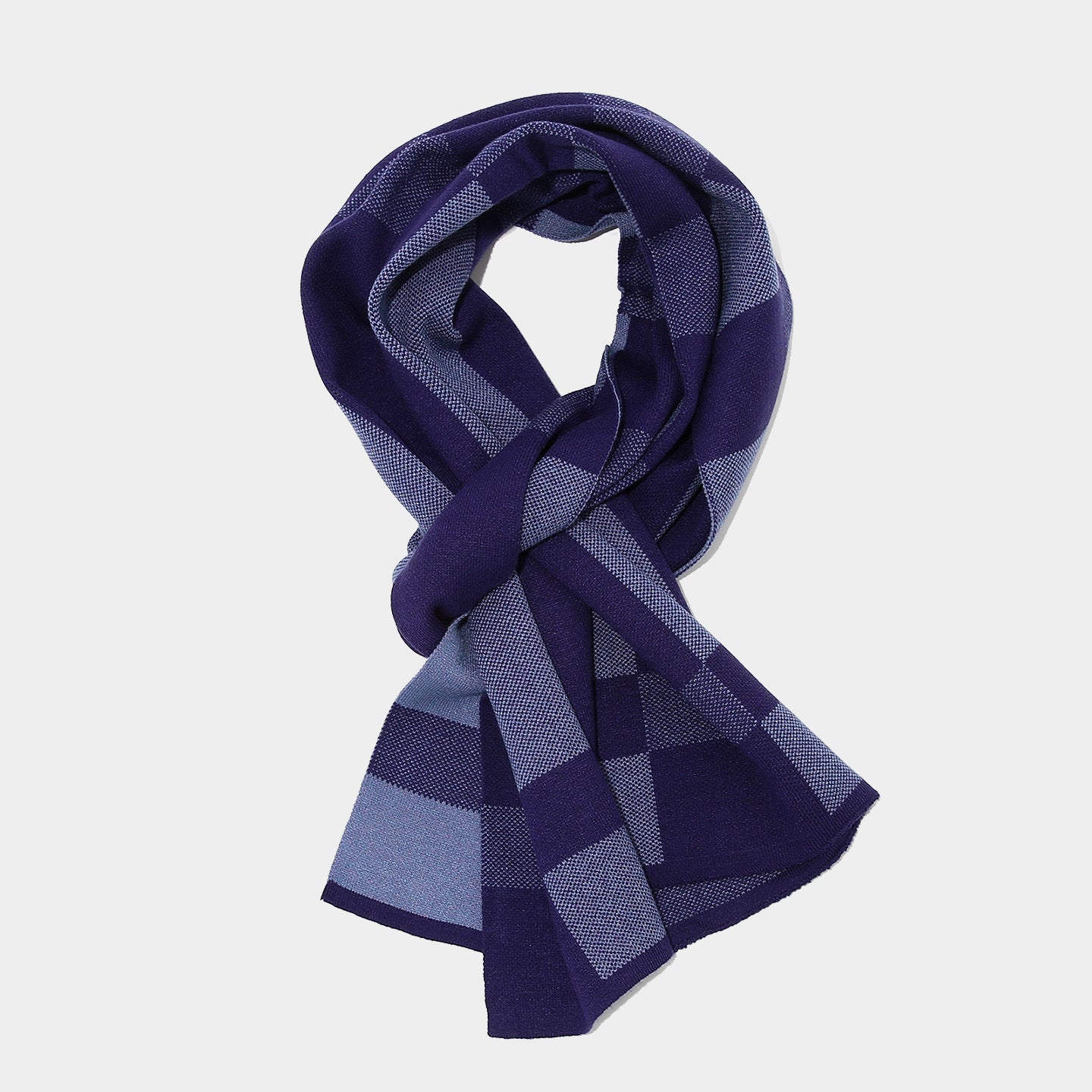 Checkerboard Plaid Knit Hat Scarf & Gloves Set Additional Image 3