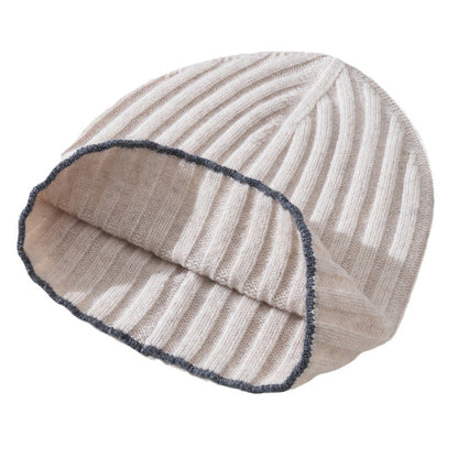 Pure Wool Knit Hat with Contrast Trim Additional Image 3