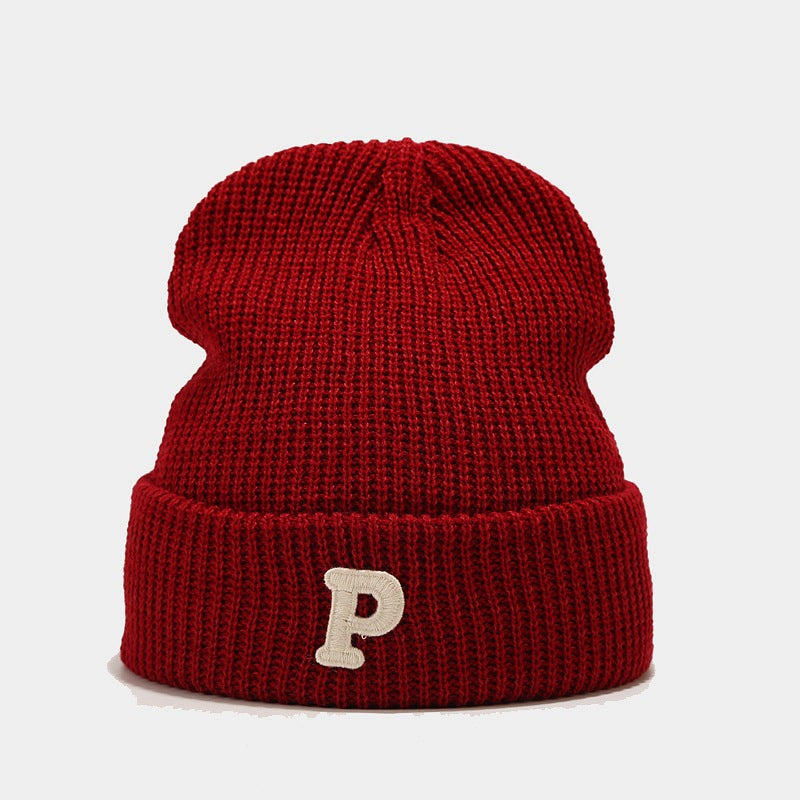 Chunky Knit P Beanie: Cozy & Chic Fall/Winter Hat Additional Image 3