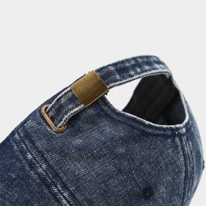 Distressed Denim Baseball Cap | Korean Streetwear Additional Image 3