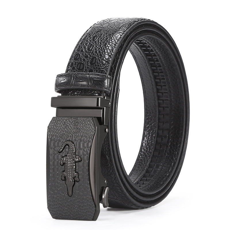 Men's Crocodile Automatic Buckle Belt Additional Image 3
