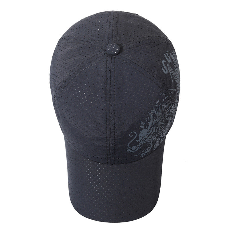Stylish Dragon Print Baseball Cap for Men Additional Image 3