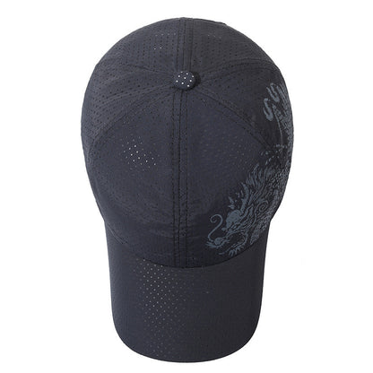 Stylish Dragon Print Baseball Cap for Men Additional Image 3