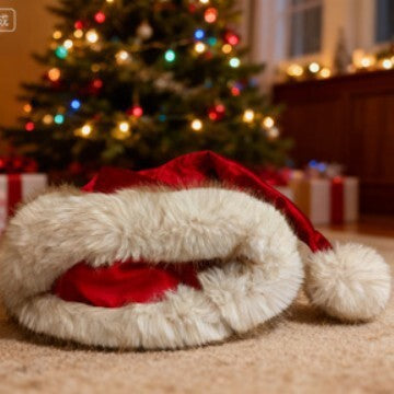 Plush Faux Mink Christmas Hat - Cozy & Chic Holiday Style Additional Image 3