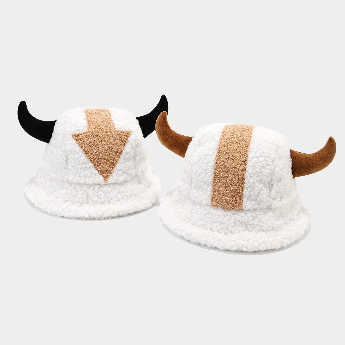 Creative Horn Ear Lamb Wool Bucket Hat Additional Image 3