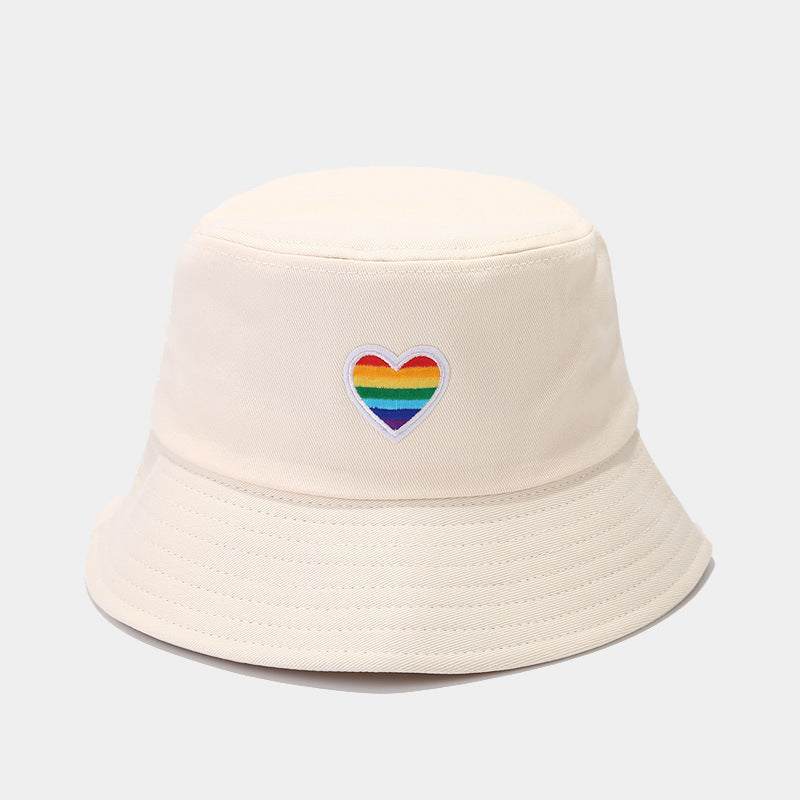 Rainbow Love Cotton Fisherman Hat - Korean Style Additional Image 3