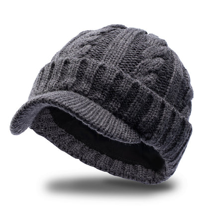 Warm Fleece-Lined Wool Knit Hat for Men Additional Image 3