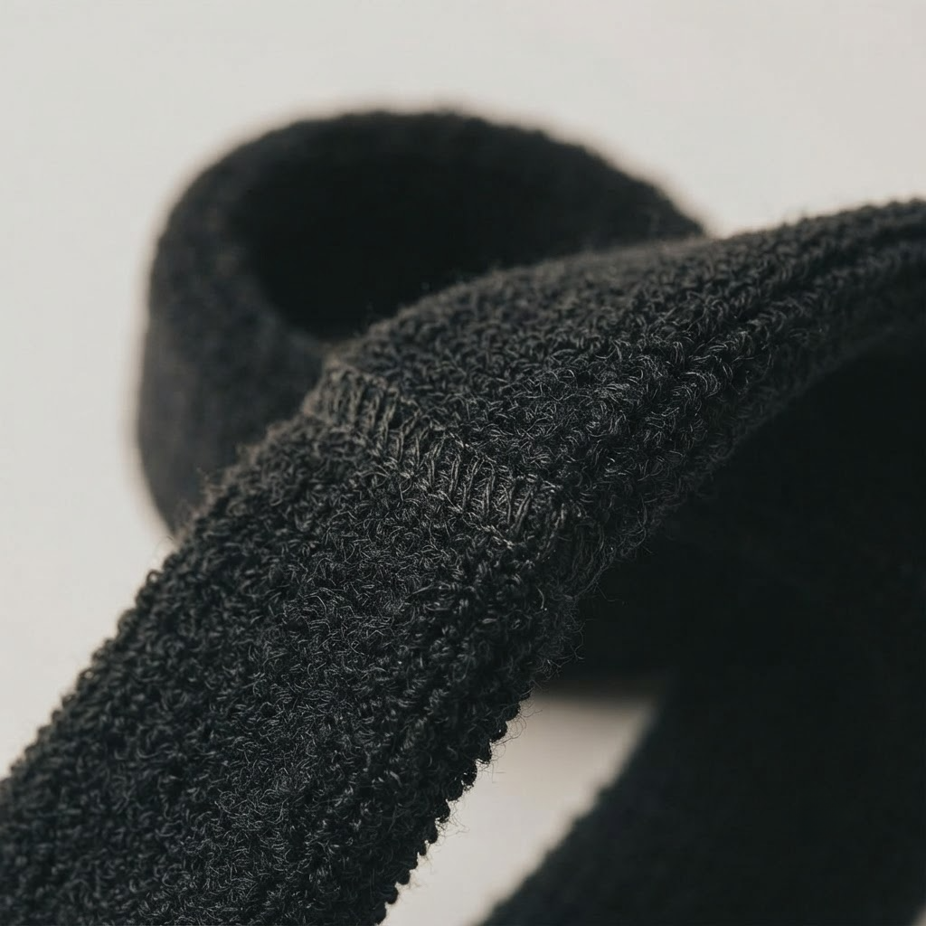 Premium Unisex Terry Sports Headband — close-up detail of material and stitching