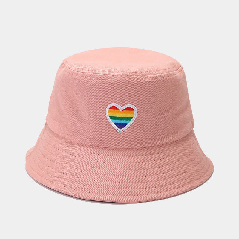 Rainbow Love Cotton Fisherman Hat - Korean Style Additional Image 4