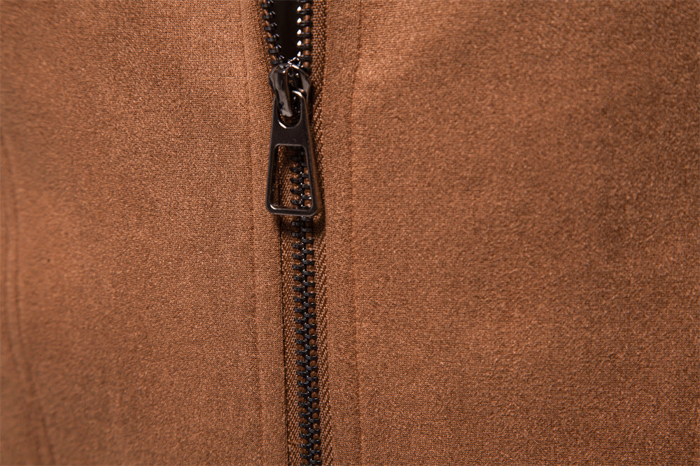 Men's Suede Lapel Jacket | Premium Outdoor Style Additional Image 4