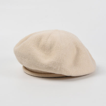 Cozy Knit Beret: Chic Autumn/Winter Painter Hat Additional Image 4