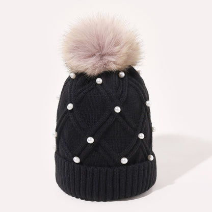 Pearl Knit Beanie: Cozy Korean Style Warmth Additional Image 4
