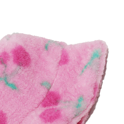 Pink Cherry Fisherman Hat - Cozy Winter Beanie Additional Image 4