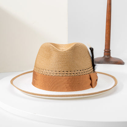 Stylish Summer Sun Hat with Feather Decoration Additional Image 4