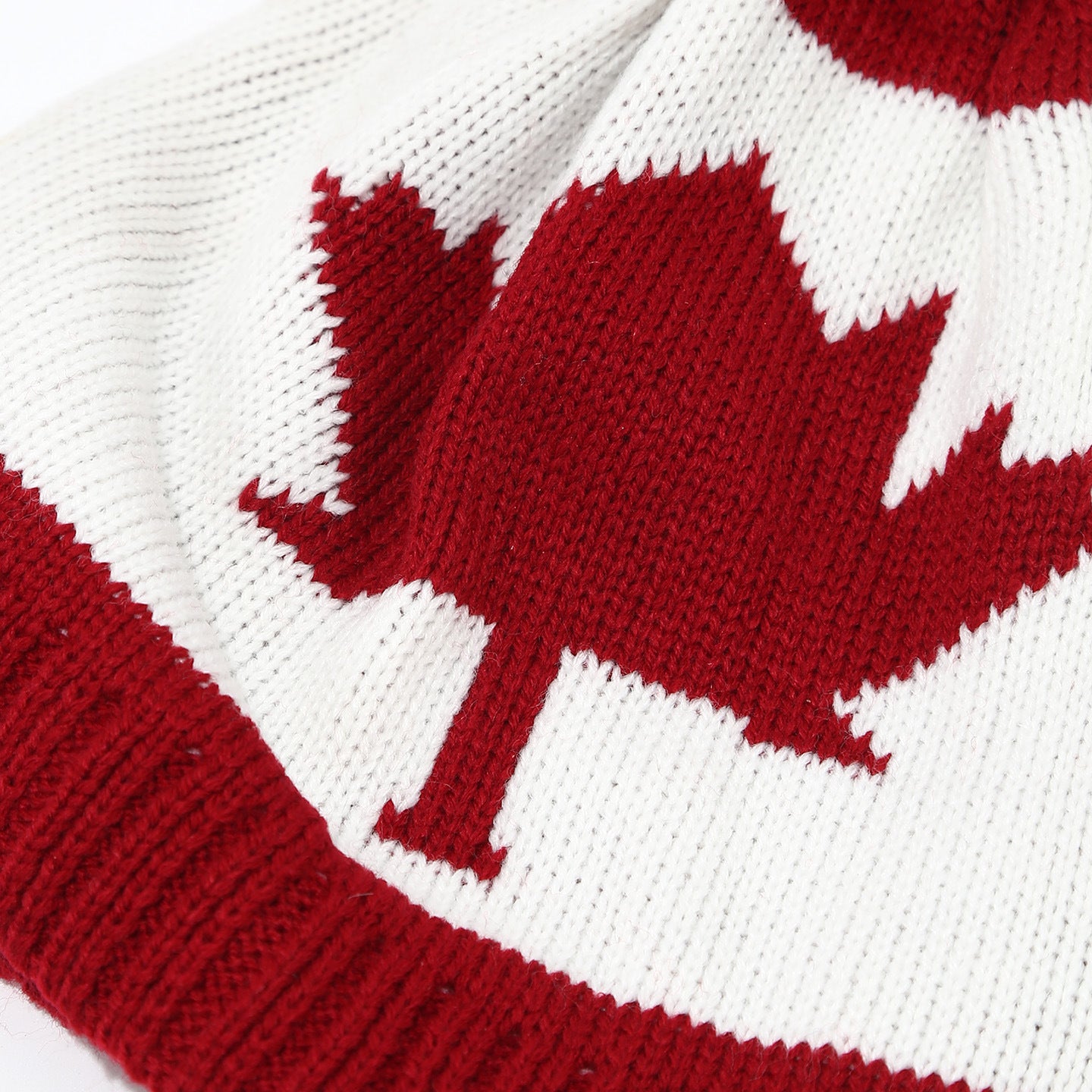 Maple Leaf Knit Hat Scarf & Gloves Set - Warm Winter Style Additional Image 4
