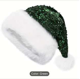 Sparkling Sequin Christmas Hat - Oversized Festive Fun Additional Image 4