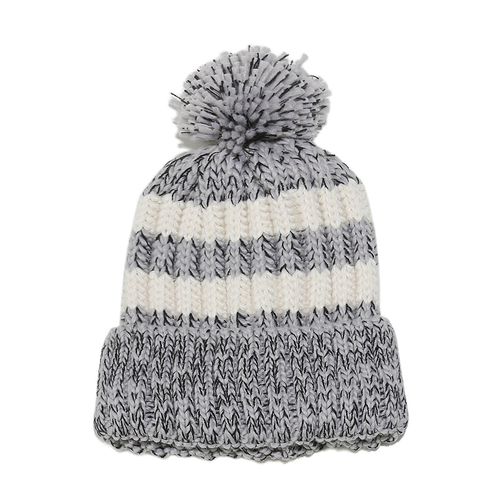 Warm Striped Knit Beanie: Cozy Outdoor Adventure Hat Additional Image 4
