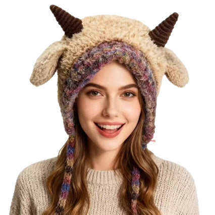 Cute Bear Ear Fleece Lined Knit Hat Additional Image 4