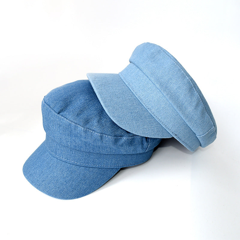 Vintage Light Denim Cap - Japanese Street Style Additional Image 4