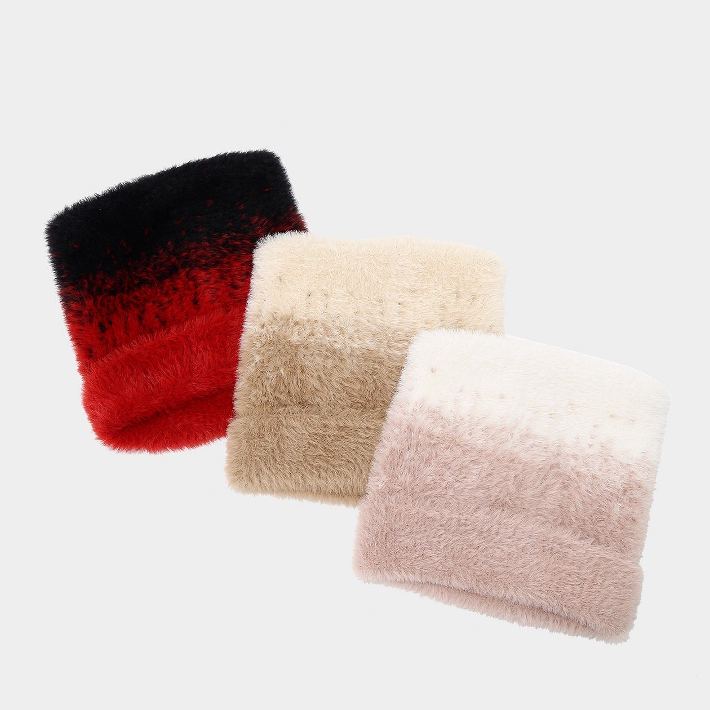 Cute Cat Ear Gradient Beanie - Cozy Knit Hat for Women Additional Image 4