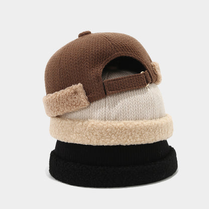 Retro Patchwork Brimless Landlord Hat - Autumn/Winter Style Additional Image 4
