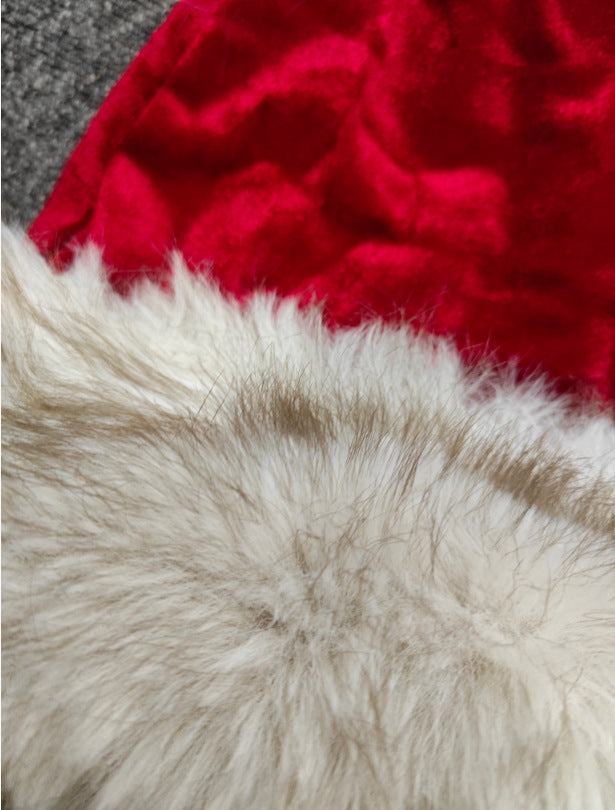 Plush Faux Mink Christmas Hat - Cozy & Chic Holiday Style Additional Image 4