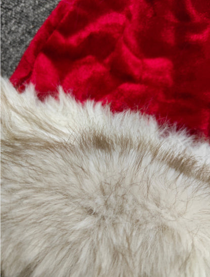 Plush Faux Mink Christmas Hat - Cozy & Chic Holiday Style Additional Image 4