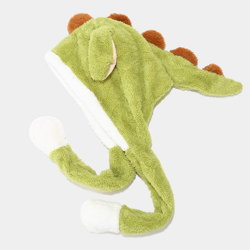 Dino Plush Hat: Cozy Ear Protection Additional Image 4