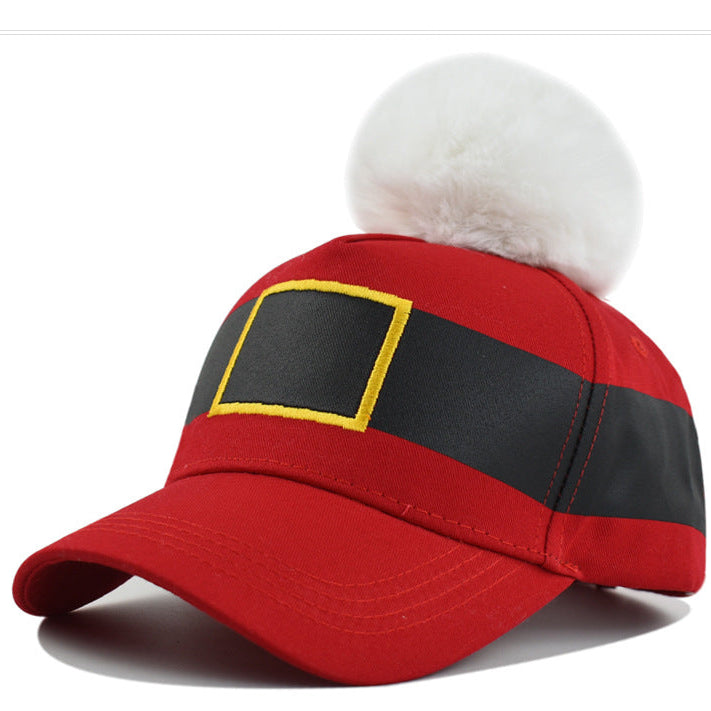 Festive Pom-Pom Christmas Baseball Cap for Women Additional Image 4