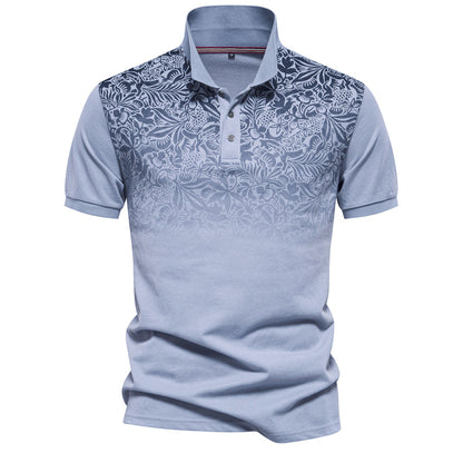 Men's Gradient Print Polo Shirt - Summer Style Additional Image 4