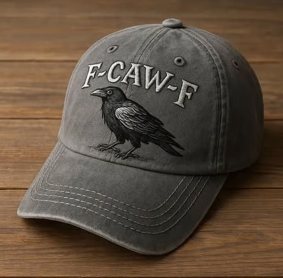 Vintage Washed Crow Baseball Cap - Retro Style Additional Image 4