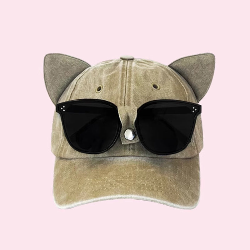 Cute Cat Ear Pilot Cap - Street Style Baseball Hat Additional Image 4