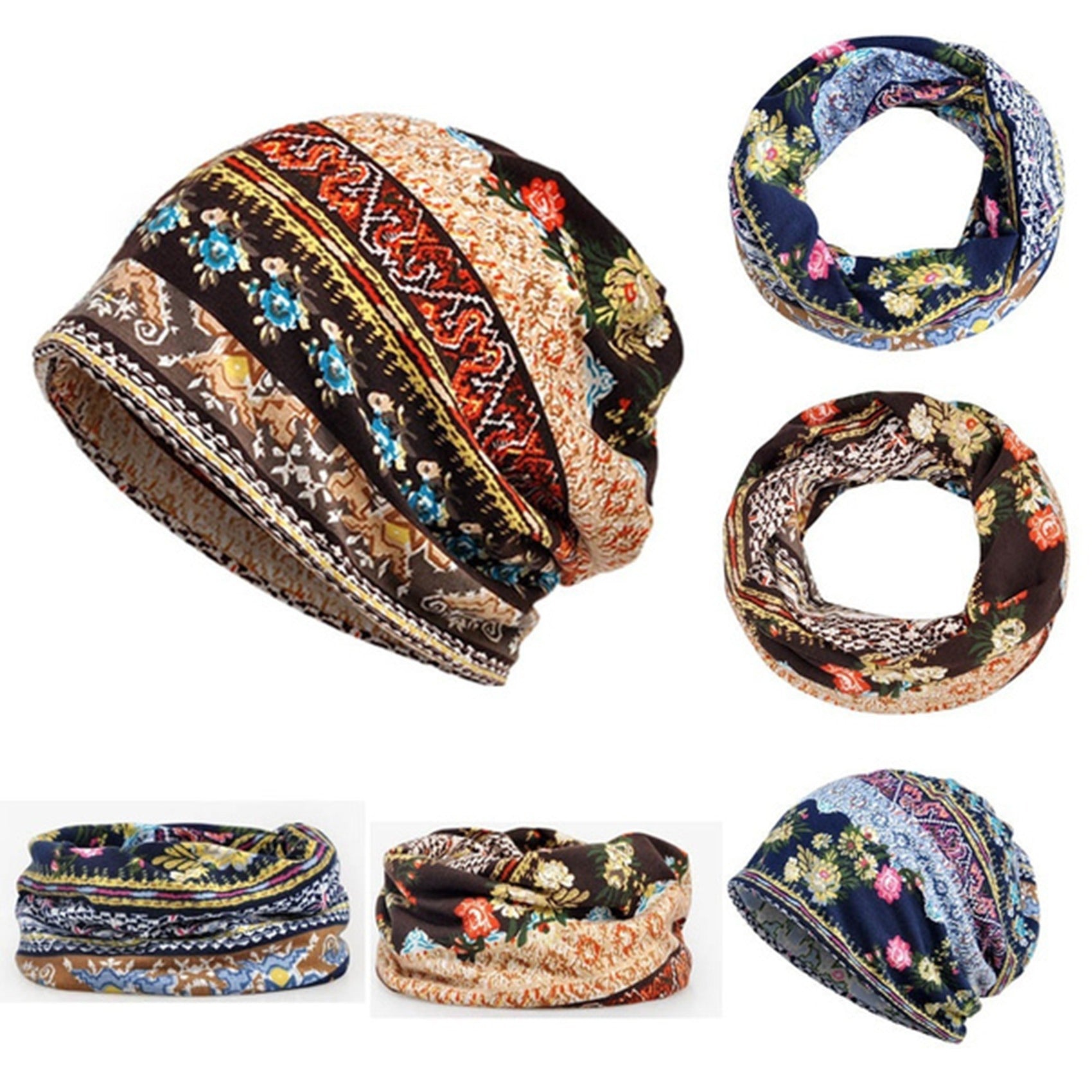 Versatile Cotton Scarf Cap: All-Season Headwear Additional Image 4